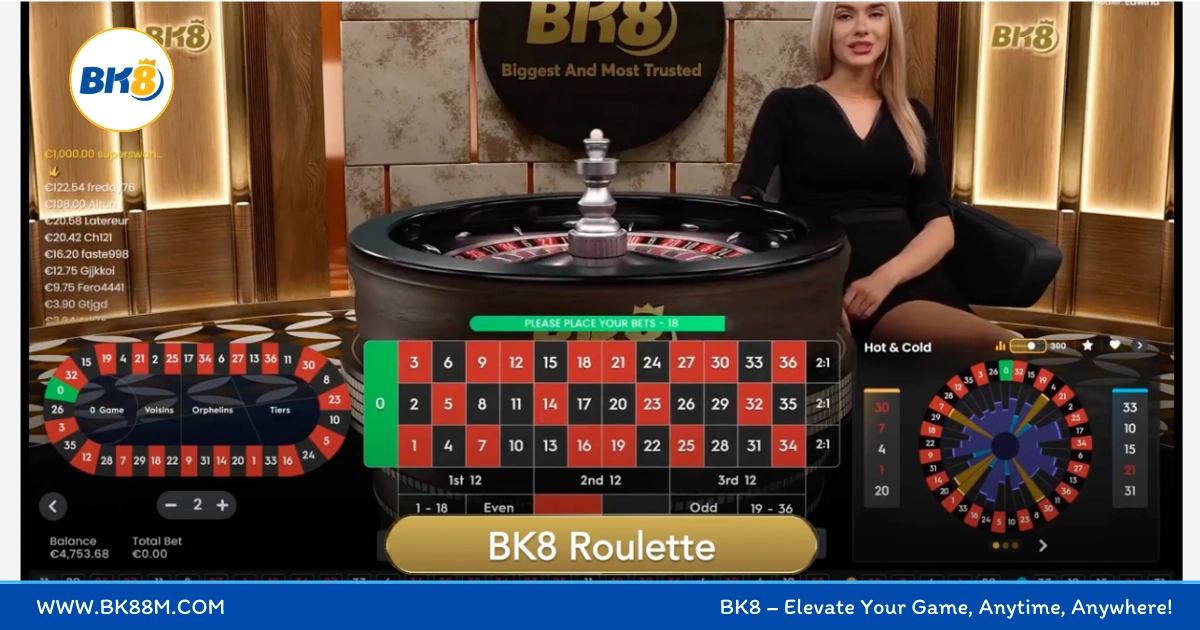 BK8 Casino-vn-03 Bàn roulette tại BK8 - nơi người chơi thử vận may của mình.